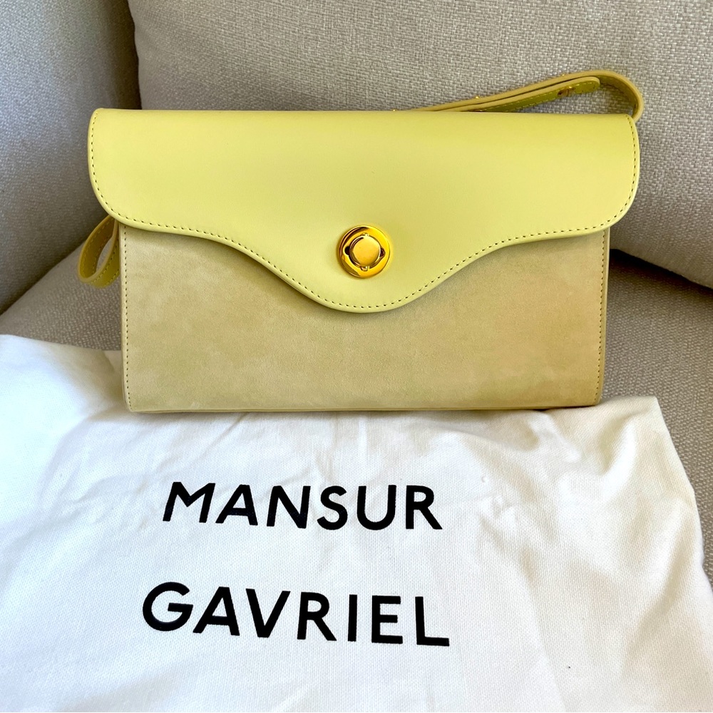 Mansur Gavriel suede baguette purse